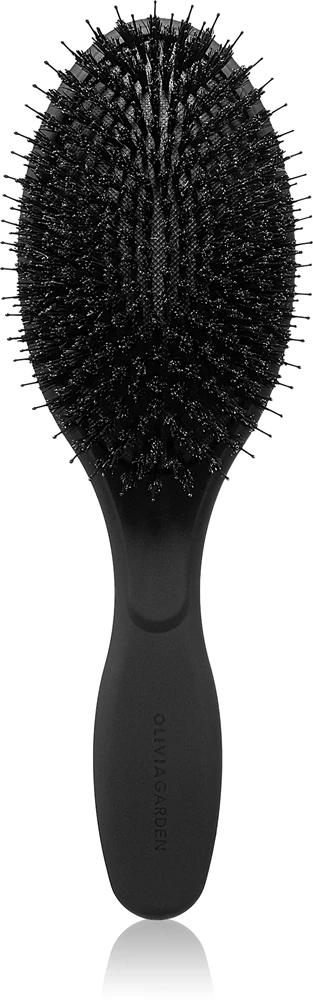 Olivia Garden Expert Care Boar & Nylon Bristles Black Oval Hairbrush