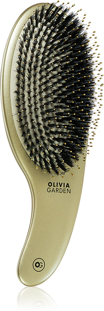 Olivia Garden Expert CURVE Board&Nylon Gold hairbrush with nylon and boar bristles