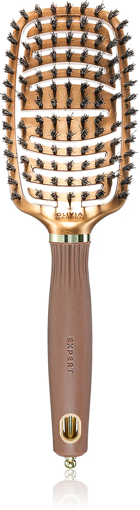 Olivia Garden Expert Flex Flat Brush with Boar Bristles