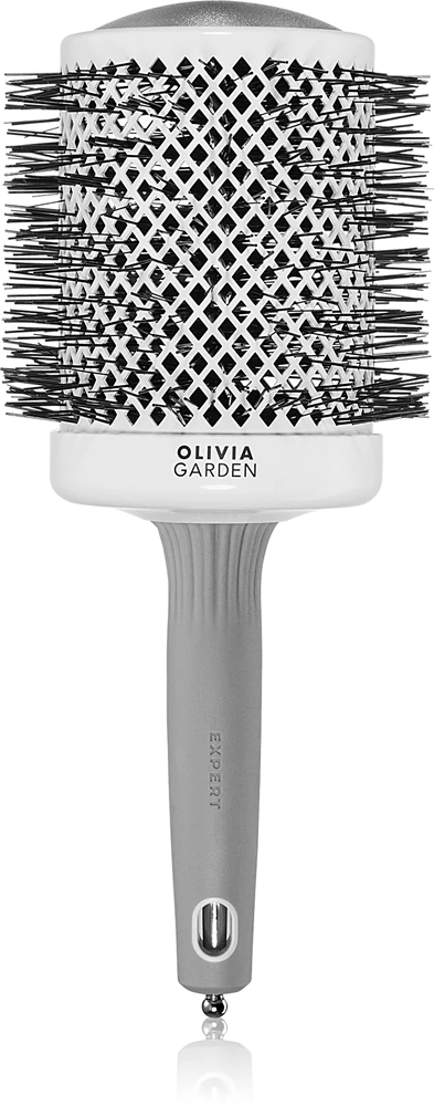 Olivia Garden Expert Shine Wavy Bristles White&Grey Hairbrush