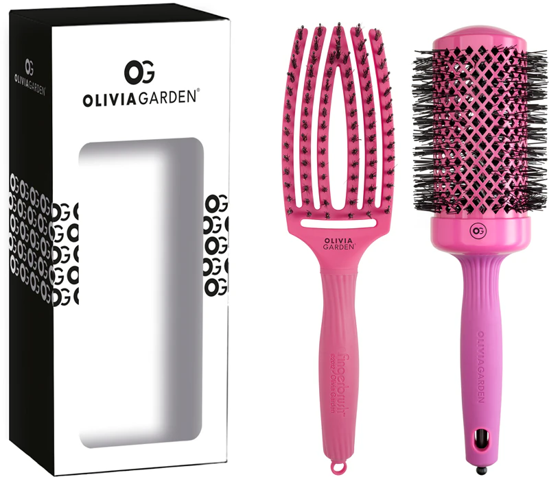 Olivia Garden Hot Pink Set Thermal Hair Styling Gift Set
