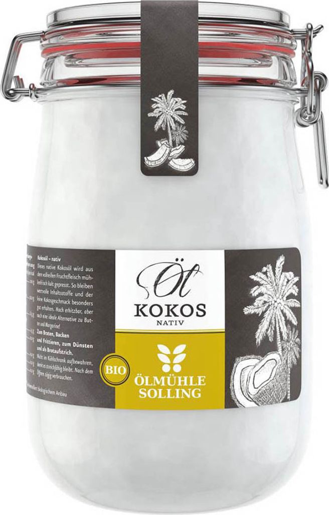 Ölmühle Solling coconut oil swing-top jar EG-- 1l