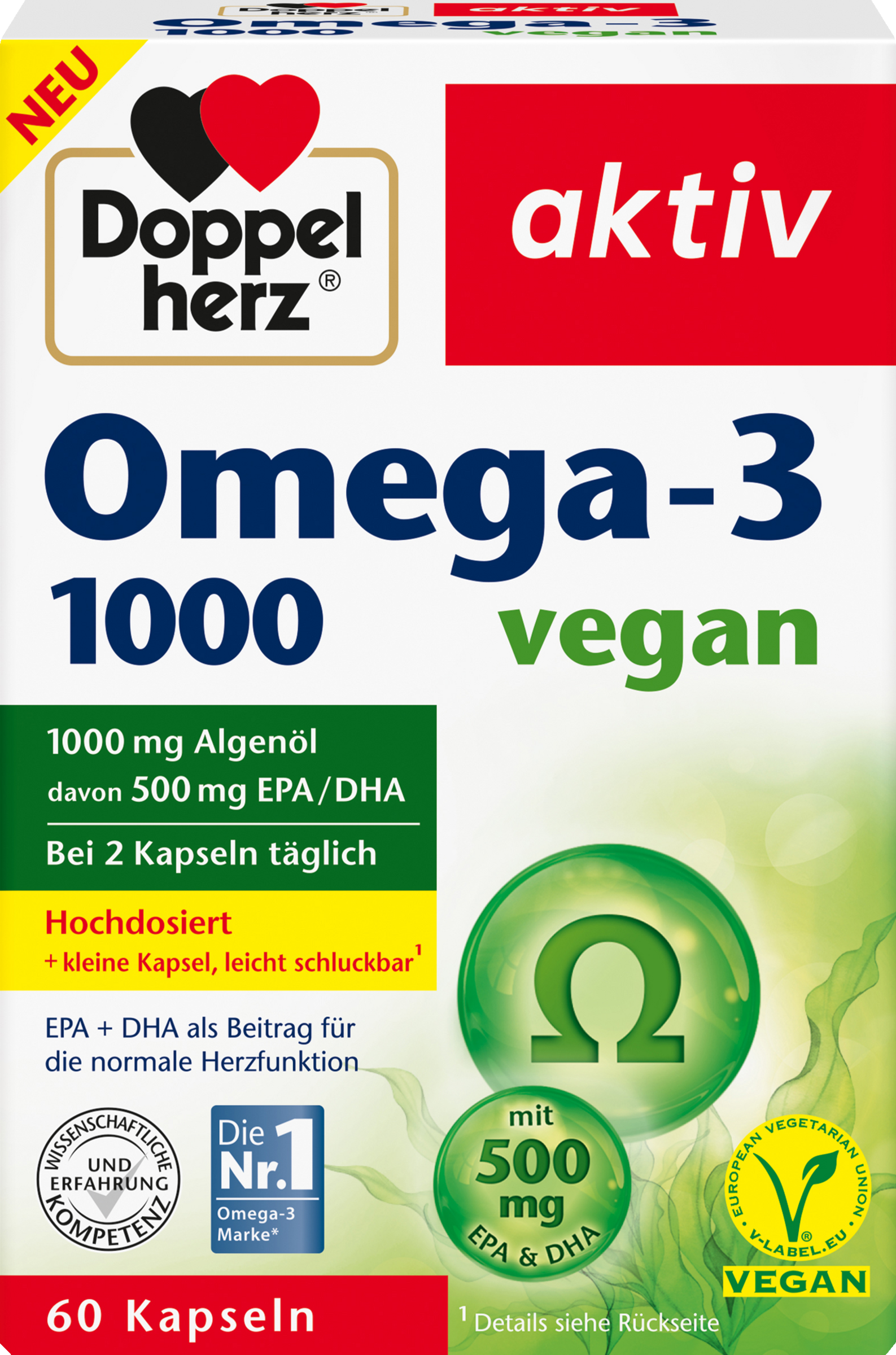 Doppelherz Omega-3 1000 vegan capsules