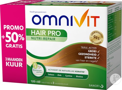 Omnivit Hair Pro Anti-Hair Loss Promo 120 Tablets + 60 Free
