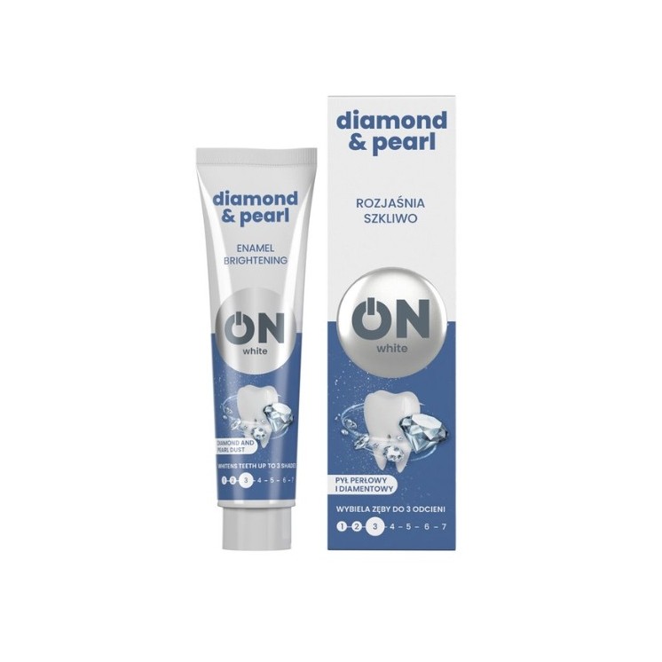 ON WHITE DIMOND&PEARL Brightening toothpaste with pearl and diamond dust 75 ml(31-03-2026)