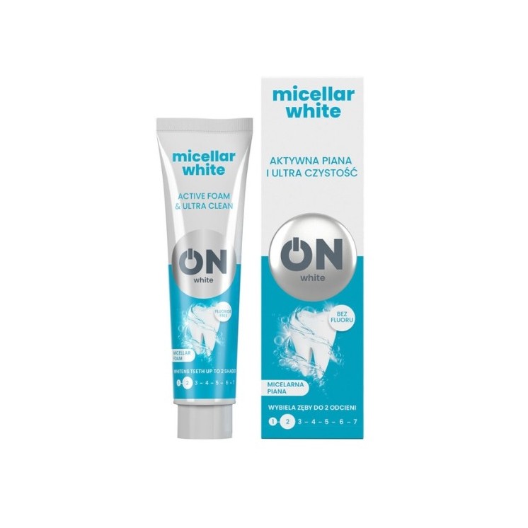 ON WHITE MICELLAR WHITE Toothpaste Fluoride-free with micellar foam 75 ml(30-04-2026)
