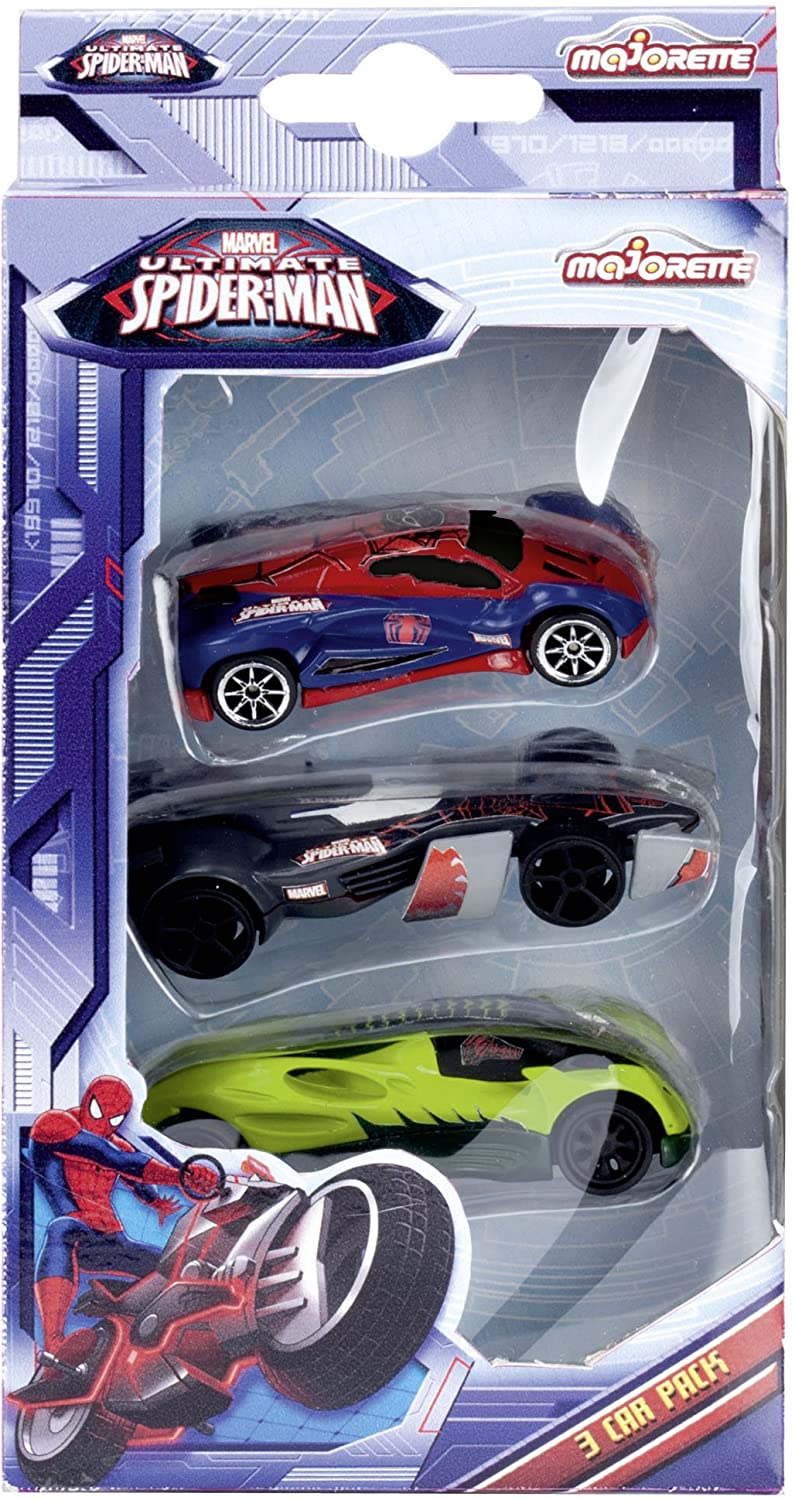 Majorette 213089811 – Spiderman 3 Pack, 3 Assorted, Freilauf