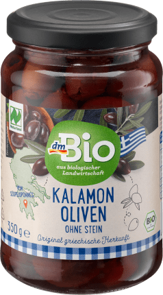 dmBio Kalamon olives without stone, natural land, 180 g