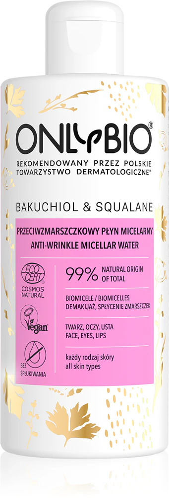 OnlyBio Bakuchiol & Squalane Cleansing Micellar Water for Wrinkles