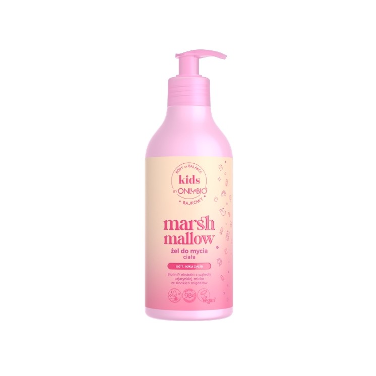 ONLYBIO Body in Balance Kids Fairytale Marshmallow Body Wash Gel for Children 400 ml
