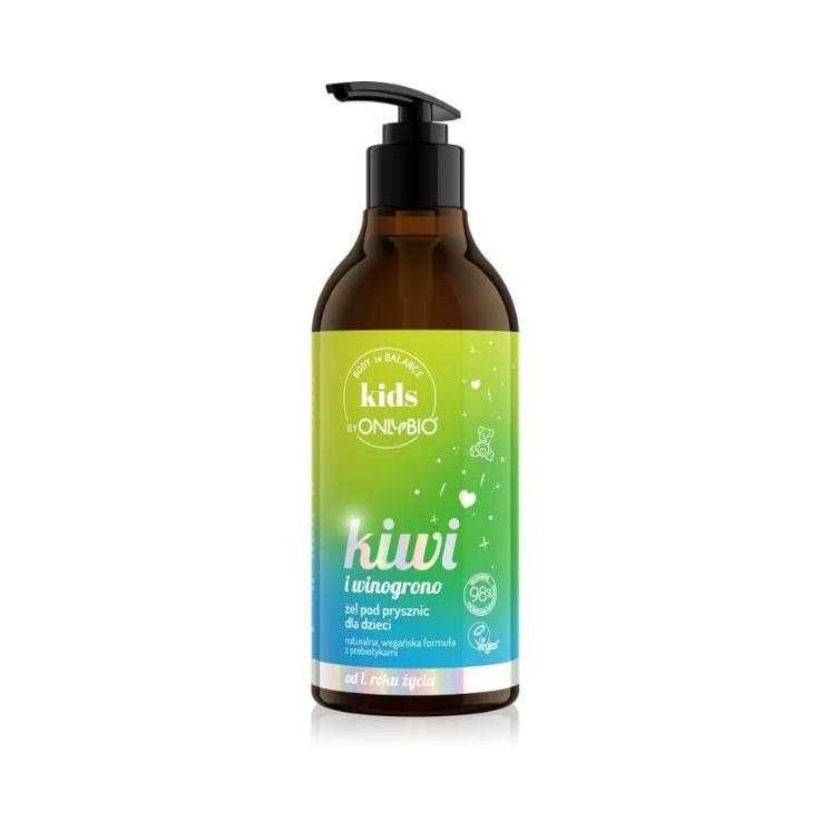 ONLYBIO Body in Balance Kids Kiwi and Grape Body Shower Gel for Children 400 ml