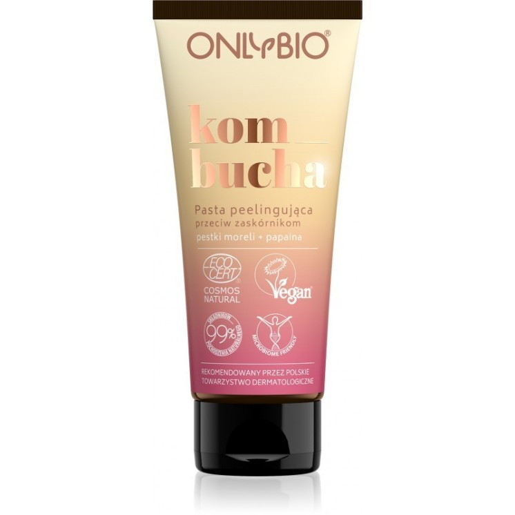 ONLYBIO Kombucha Anti-Blackhead Peeling Paste Apricot Kernels & Papain 75 ml