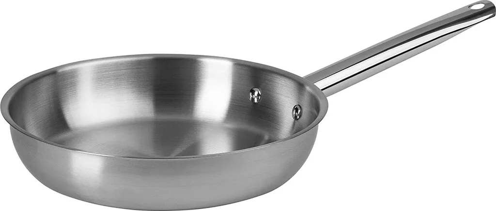 ONVAYA® Stainless Steel Frying Pan 24 cm | Frying Pan | Uncoated | Induction & Oven Safe