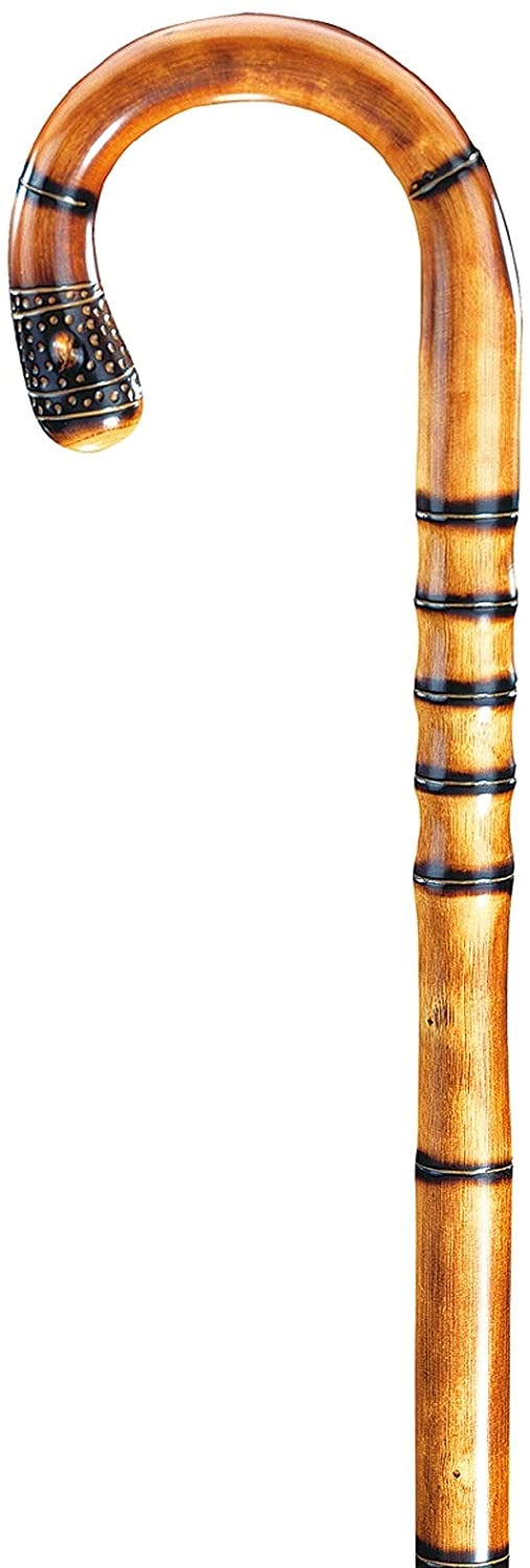 Stock-Fachmann Walking Stick Round Hook Chestnut Jambis Colour Natural Material Precious C