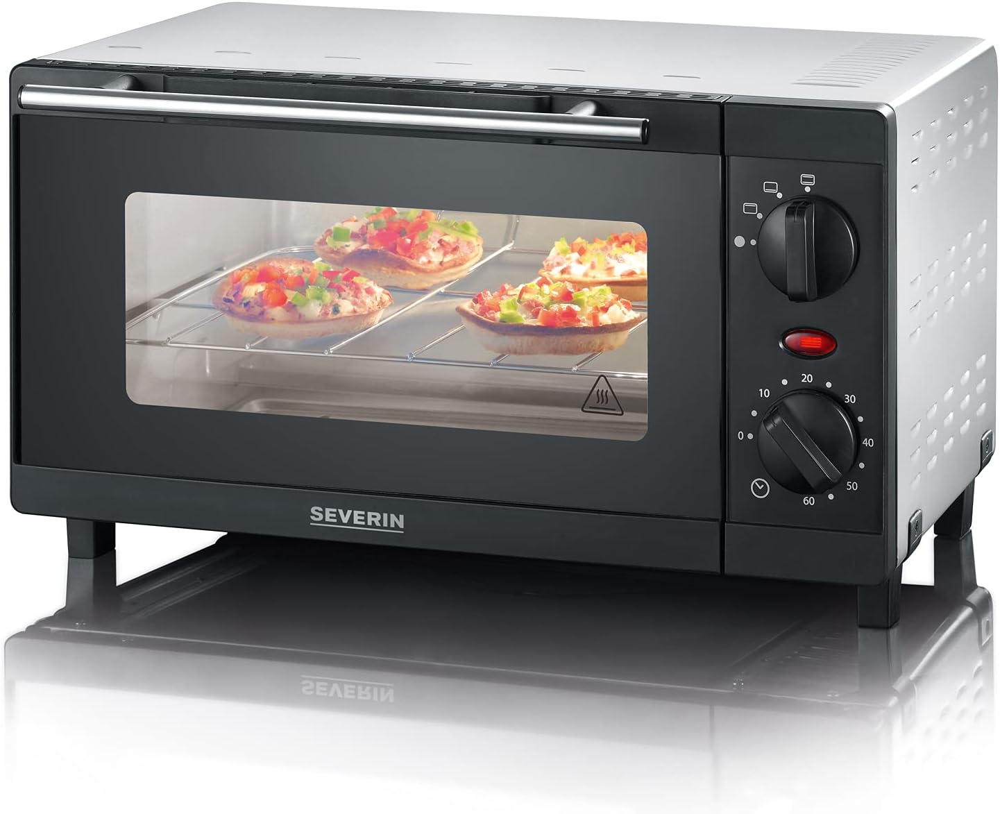 Severin Baking and Toast Oven, Incl. Cooking Rack and Baking Tray, White, 800 W, 9 L, TO 2054