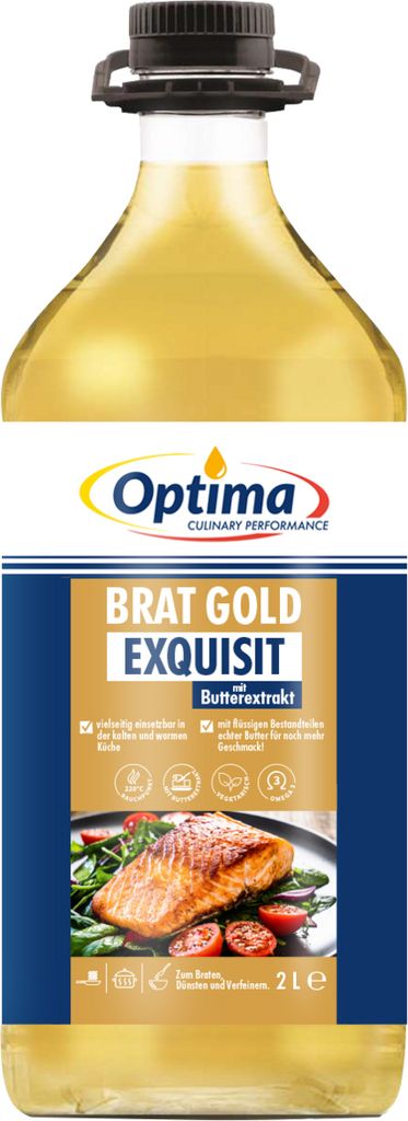 Walter Rau Neusser Öl u. Fett AG Optima Bratgold Exquisit with Butter Extract Vegetarian Oil 2000ml