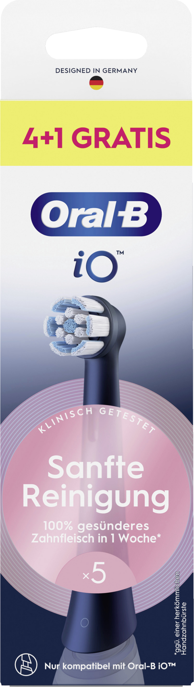 Oral-B iO Gentle Cleaning Brush Heads, Black