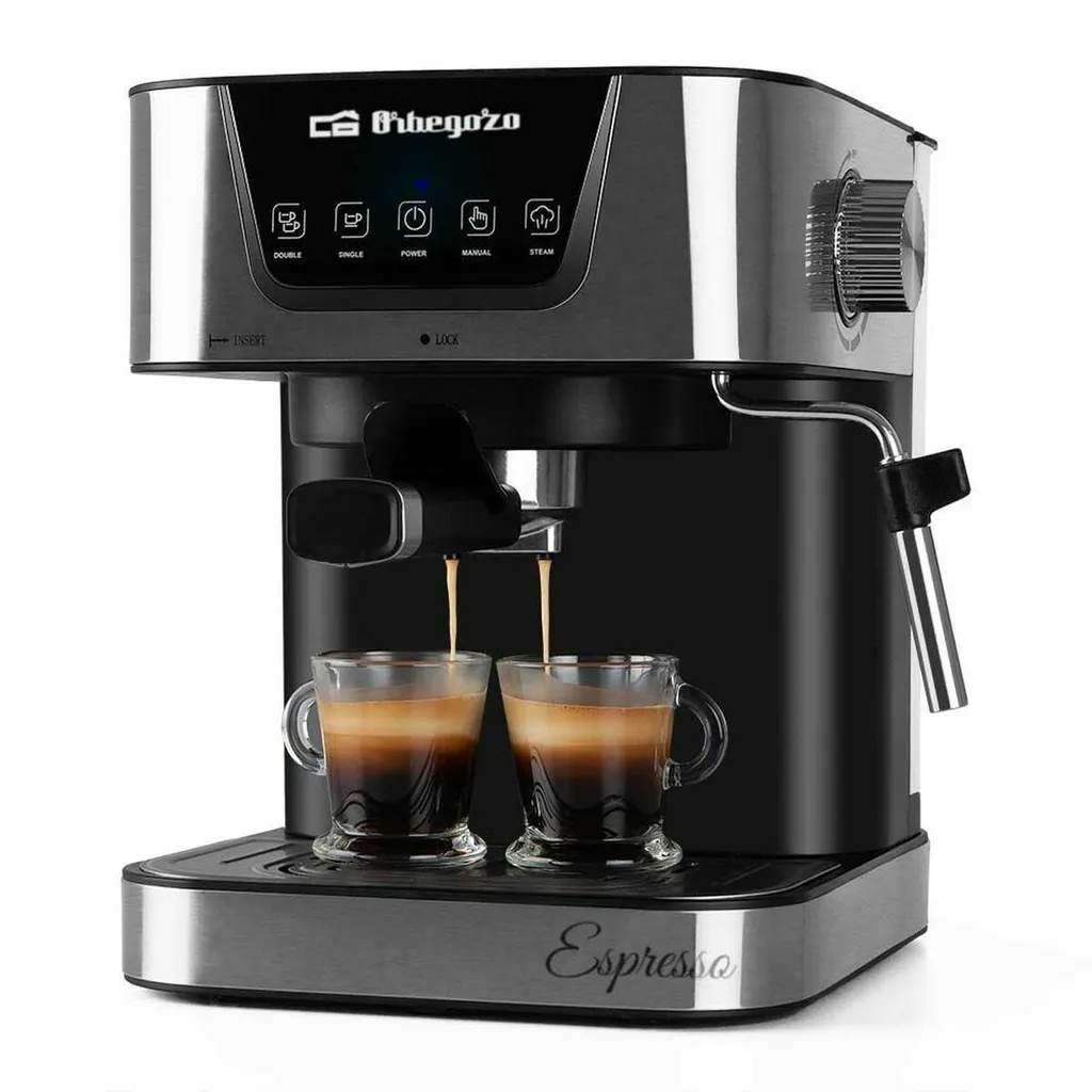 Orbegozo EX 6000 Espresso Coffee Machine 20 Bars Stainless Steel