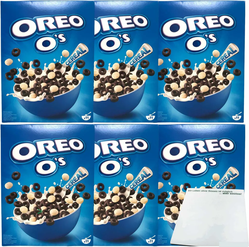 Oreo Os Cereal Crunchy Breakfast 6-pack (6x350g pack) + usy block