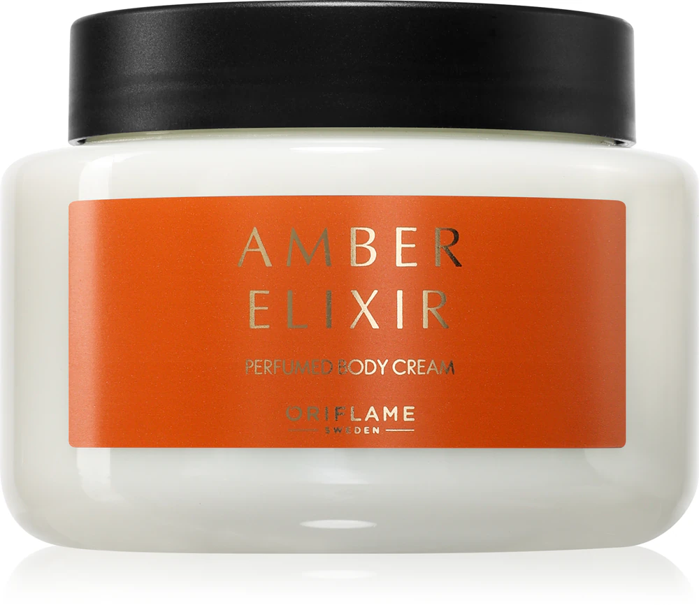 Oriflame Amber Elixir body cream with perfume