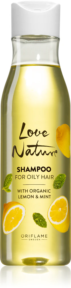 Oriflame Love Nature Organic Lemon & Mint deep cleansing shampoo for oily hair