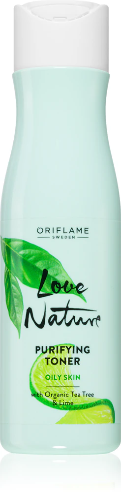 Oriflame Love Nature Organic Tea Tree & Lime Cleansing Facial Toner for Oily Skin