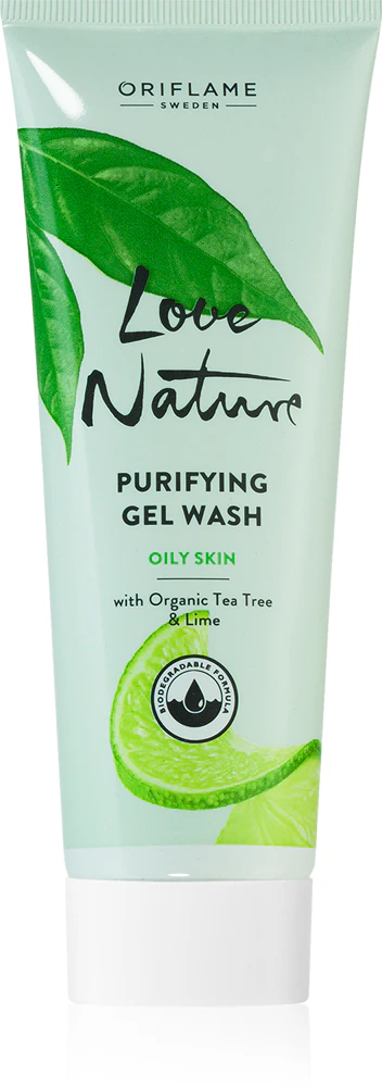 Oriflame Love Nature Organic Tea Tree & Lime deep cleansing gel for oily and problematic skin