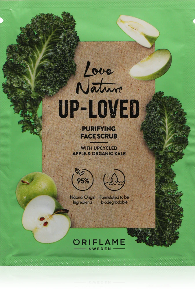 Oriflame Love Nature Up-Loved Upcycled Apple & Organic Kale Cleansing Skin Scrub