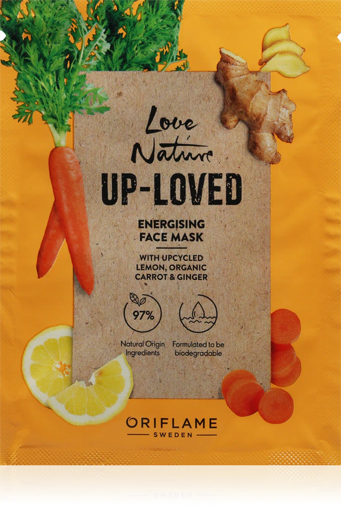 Oriflame Love Nature Up-Loved Upcycled Lemon & Organic Carrot & Ginger renewing mask