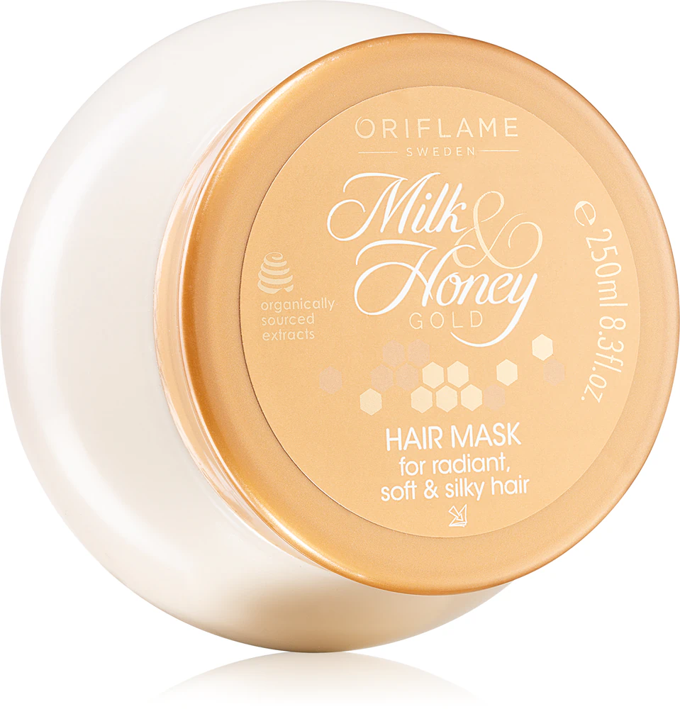 Oriflame Milk & Honey Gold nourishing mask for shiny and supple hair