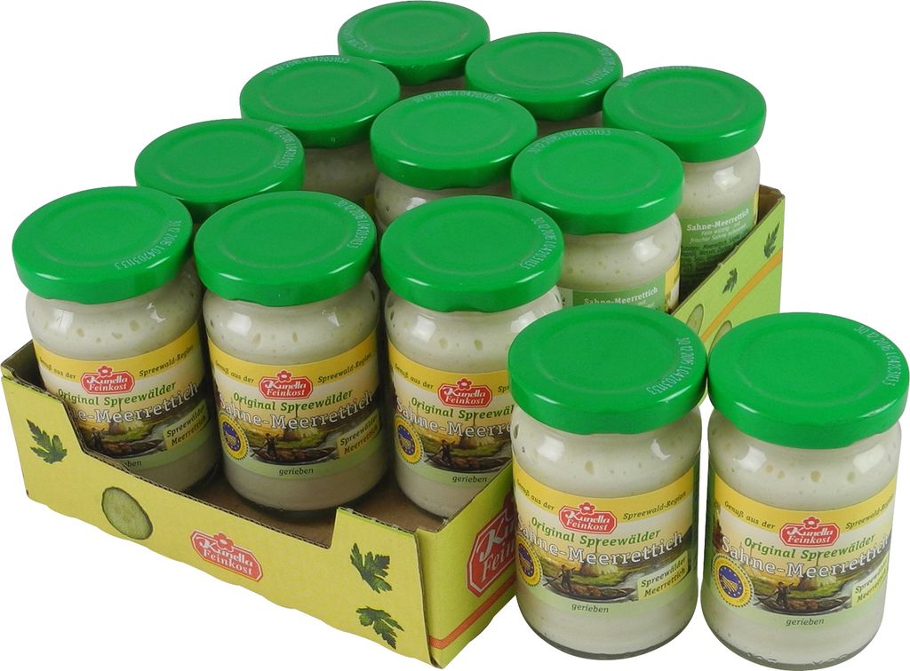 Kunella Feinkost Original Spreewald Creamed Horseradish from Kunella Fine Foods - 12-pack (12 jars of 100g each) 1200g