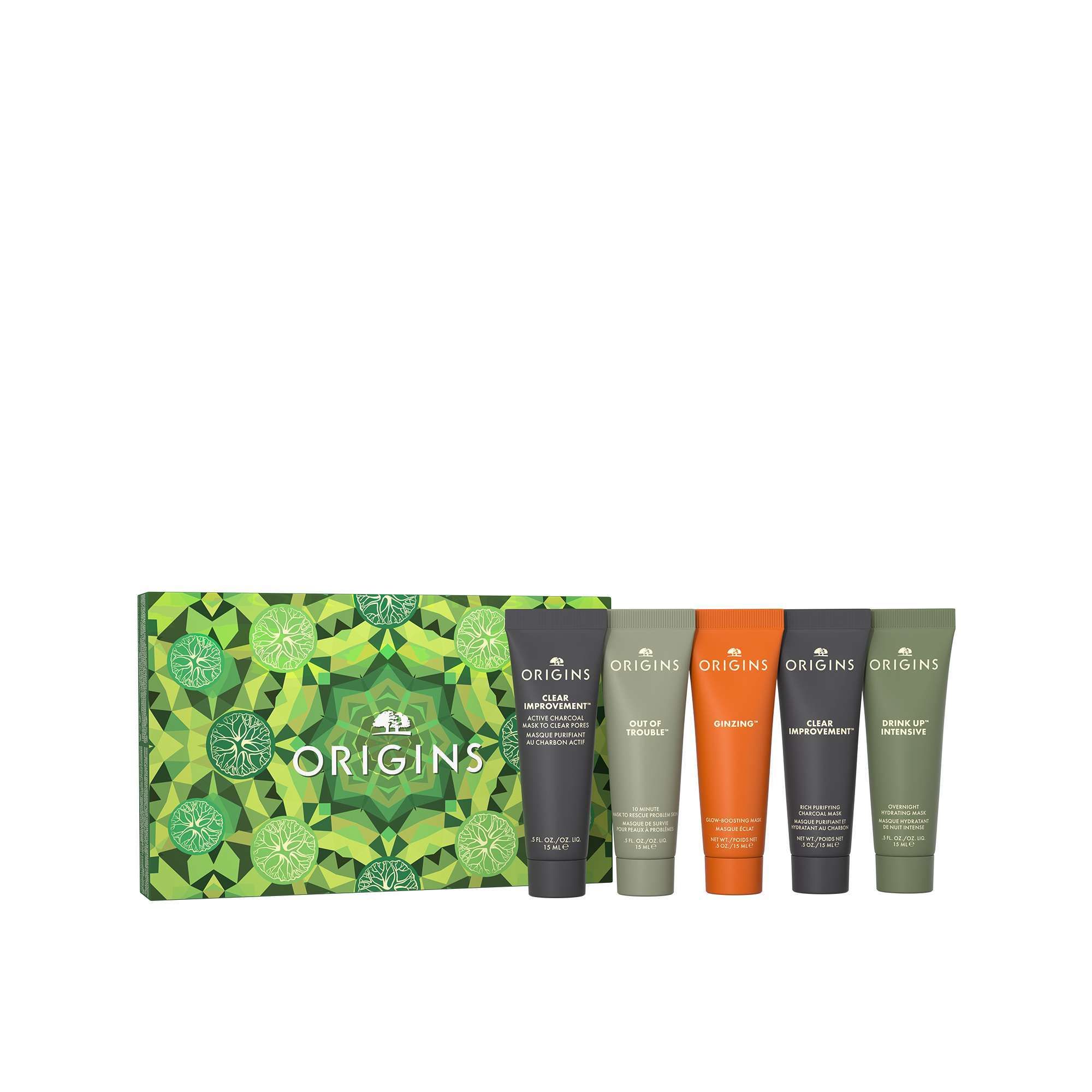 Origins 24 DAYS OF ORIGINS: ESSENTIALS FOR FACE & BODY 15+15+15+15+15 ml