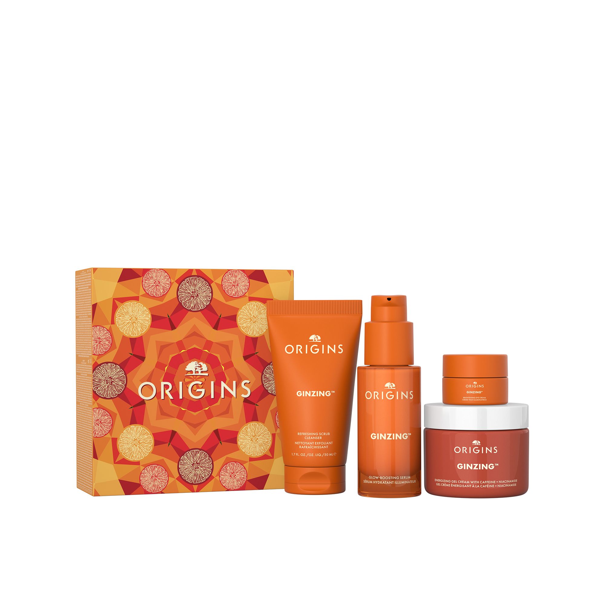 Origins Ginzing Glowing Essentials Set 30+50+5+50 ml