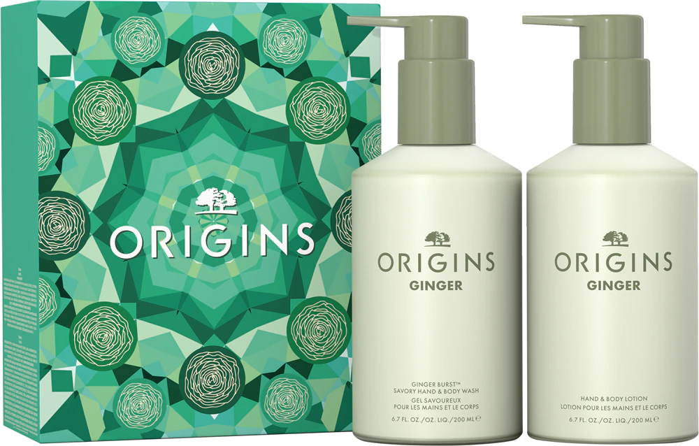 Origins Holiday Ginger Aromatic Hand Wash & Lotion Duo Body Gift Set