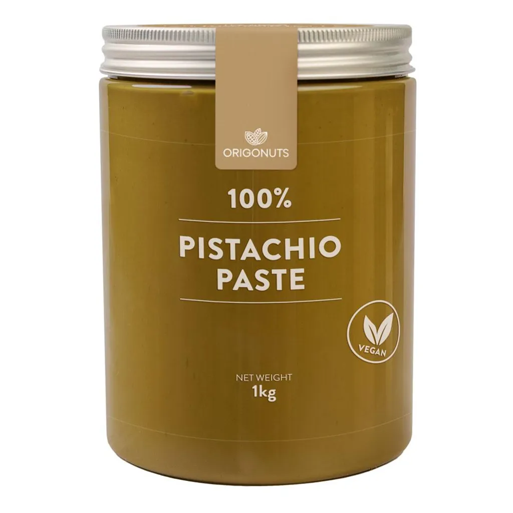 ORIGONUTS, Pistachio Paste 100% Pistachios, Pistachio Cream, Pistachio Butter, 1kg 1000g