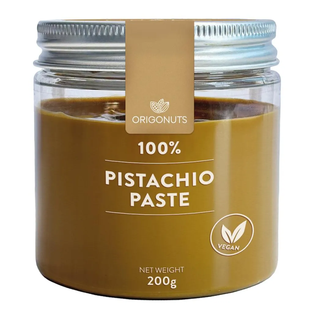 ORIGONUTS, Pistachio Paste 100% Pistachios, Pistachio Cream, Pistachio Butter, 200g