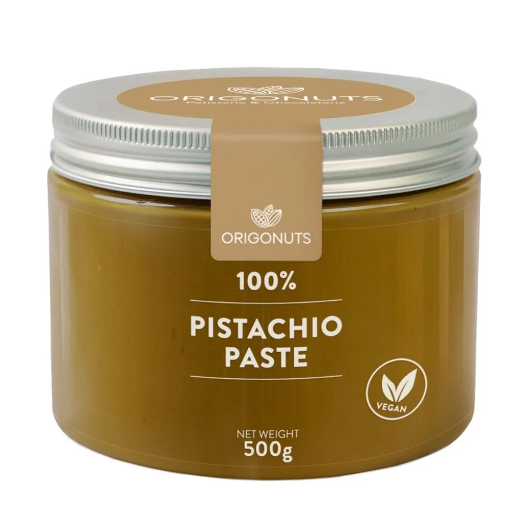 ORIGONUTS, Pistachio Paste 100% Pistachios, Pistachio Cream, Pistachio Butter, 500g