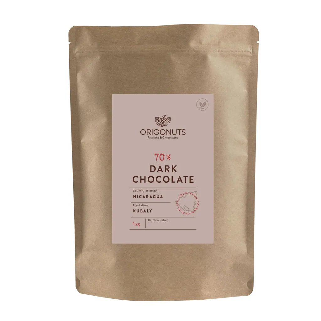 Origonuts, chocolate drops, melting dark chocolate, Nicaragua 70%, 1kg 1000g