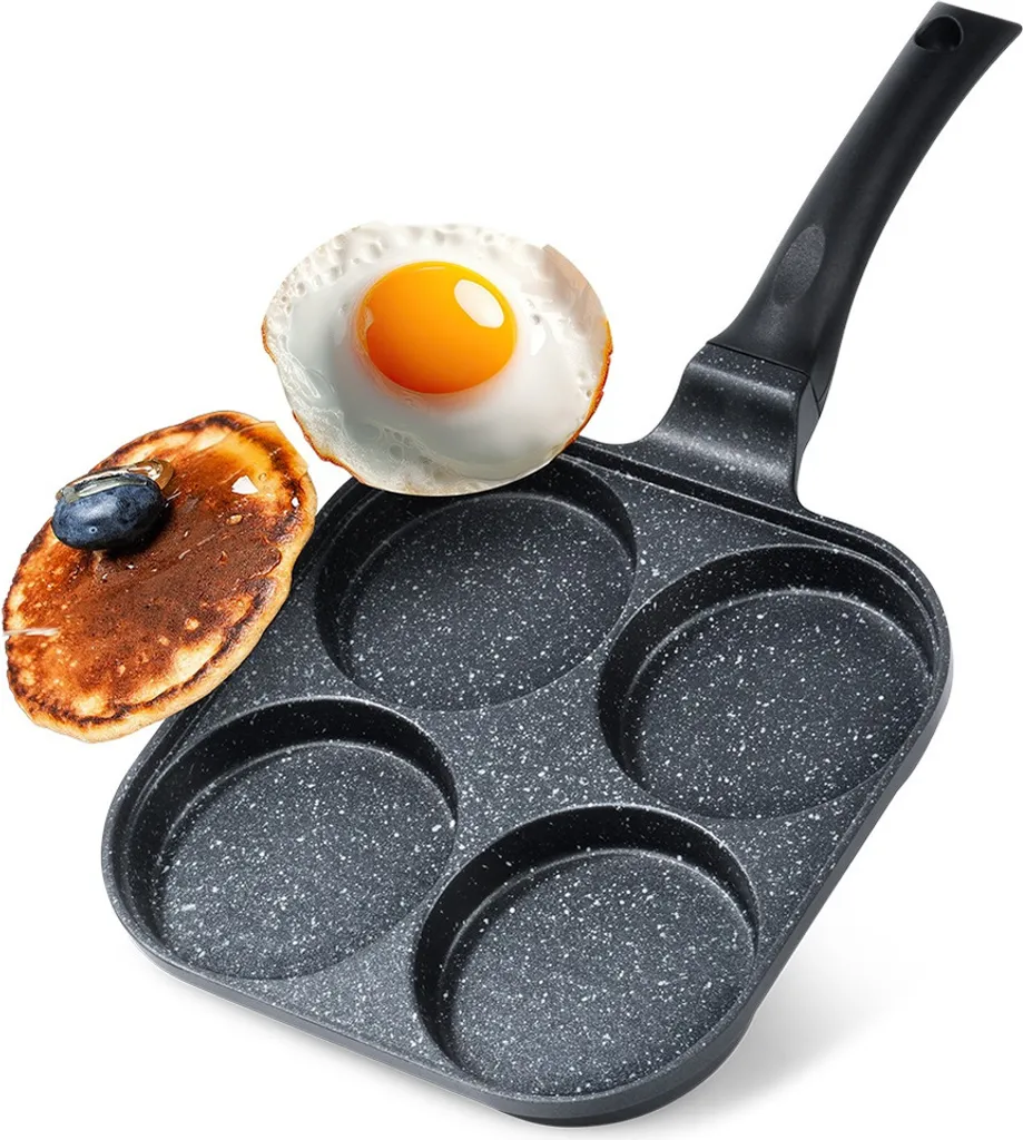 Orion | Egg pan - Granite coating - Black - 22x22 cm - Non-stick - Pancake pan