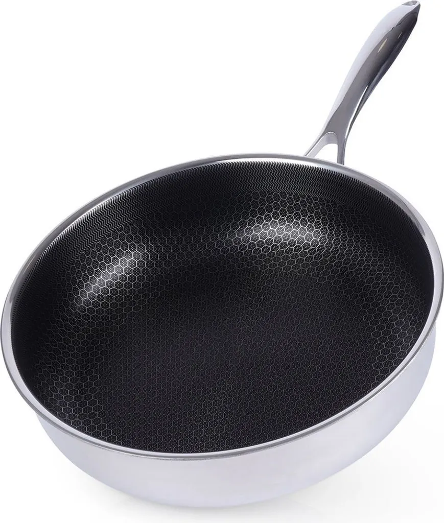 Orion | Frying pan - Stainless steel frying pan - Ø 28 cm - Depth - Non-stick coating - Heat-resistant - Dishwasher-safe