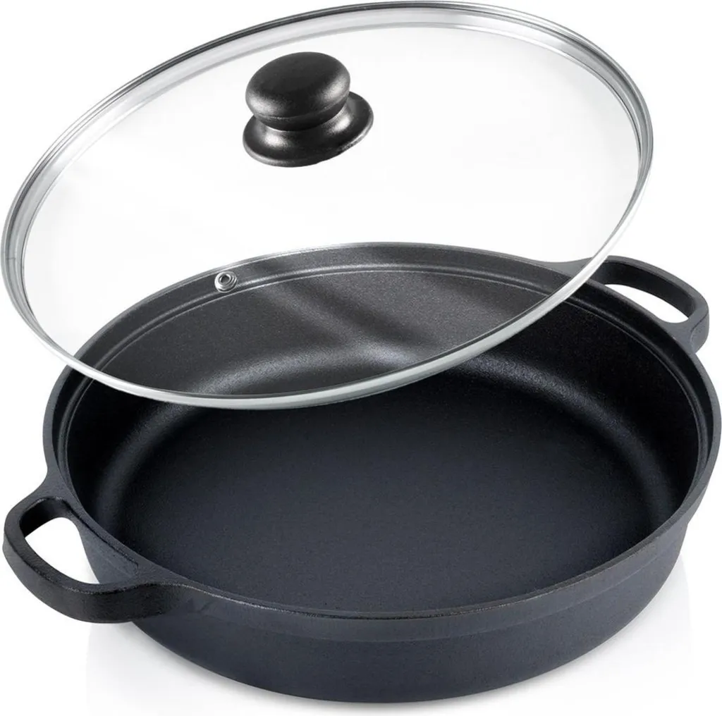 Vilde Orion | Deep frying pan - 30 cm - 3.5 l - Granite coating - Induction/Gas - Black - Non-stick coating - with lid - CAST LINE