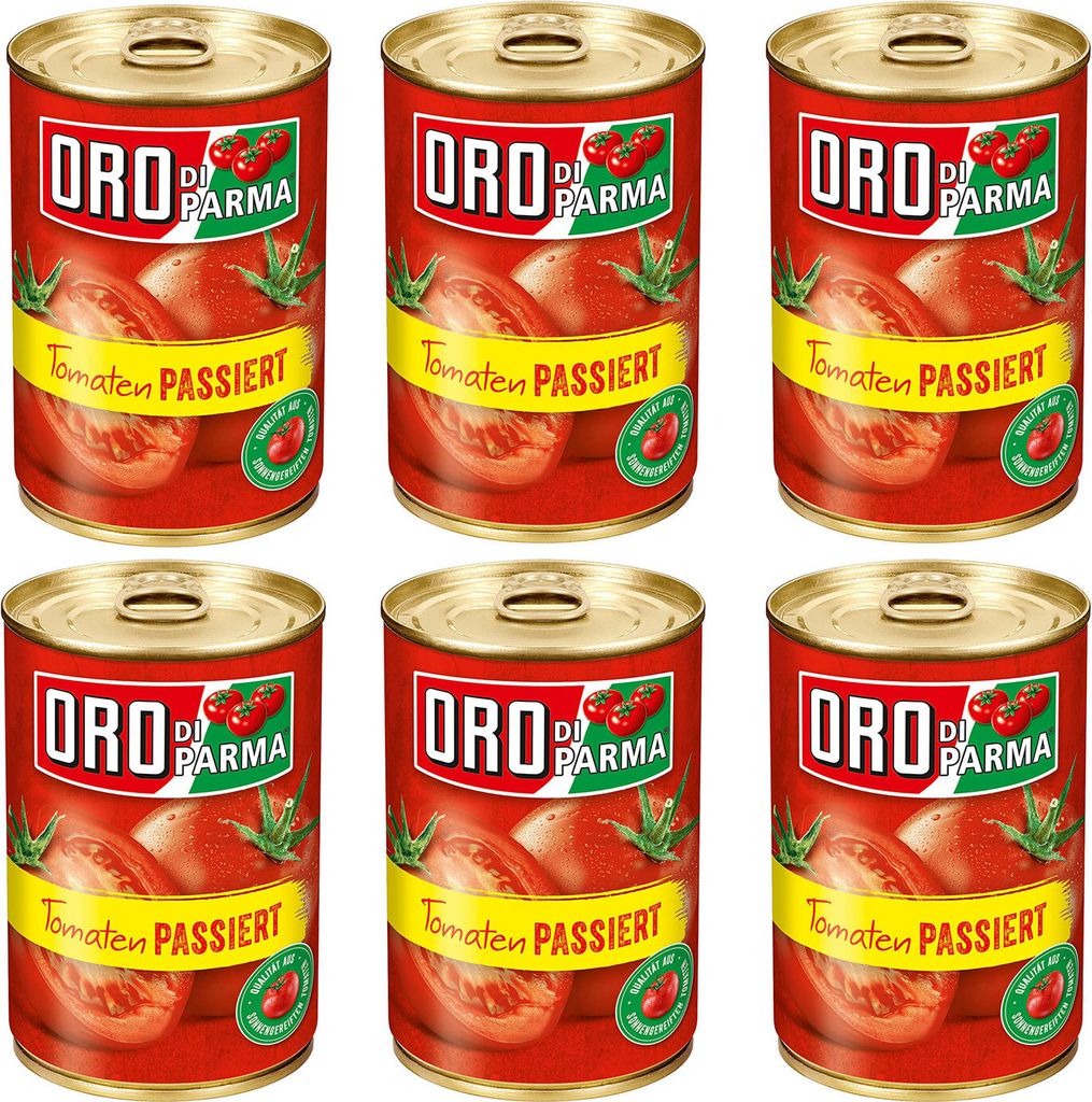 Hengstenberg ORO di Parma strained and peeled tomatoes, 425g can, 6-pack