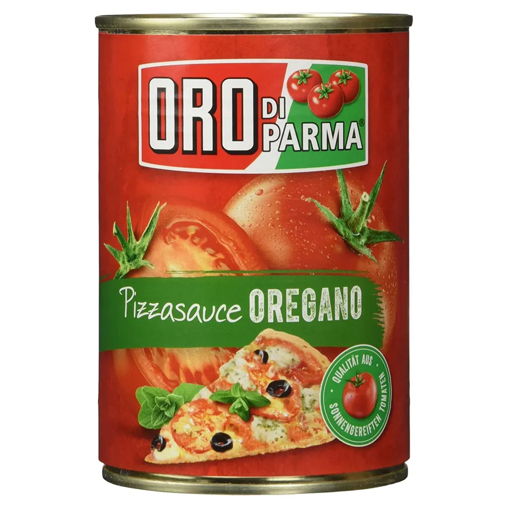 Hengstenberg Oro di Parma pizza sauce made from sun-ripened tomatoes with oregano 425g