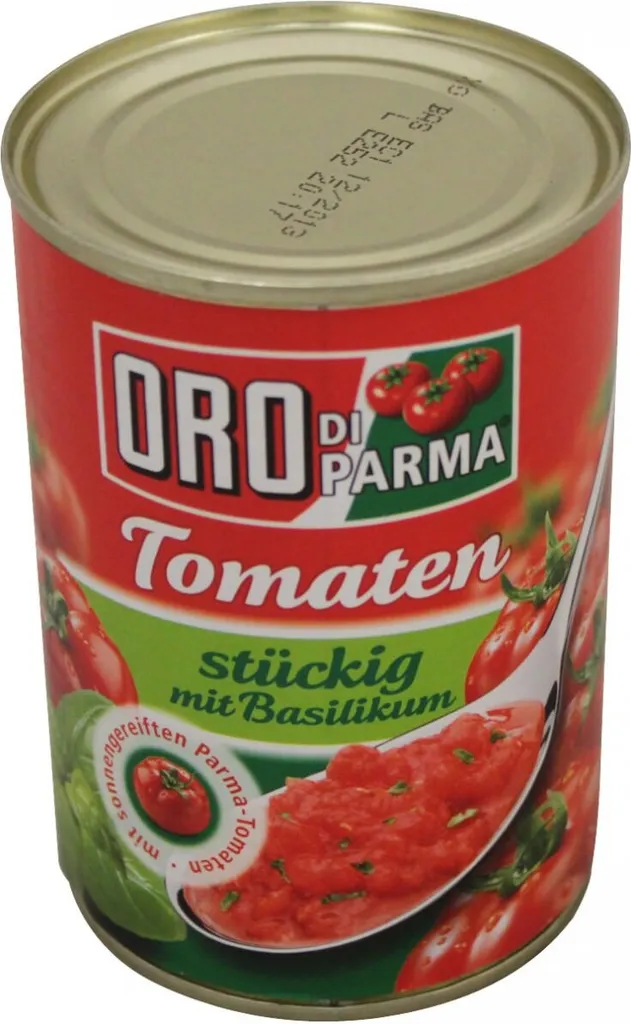 Hengstenberg Oro di Parma Diced tomatoes with basil, just like in Italy, 400g