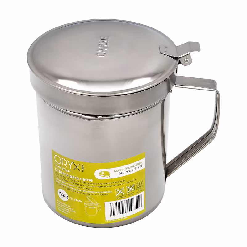 ORYX - Stainless Steel Deep Fryer 1.0 Liter. With sieve and lid.