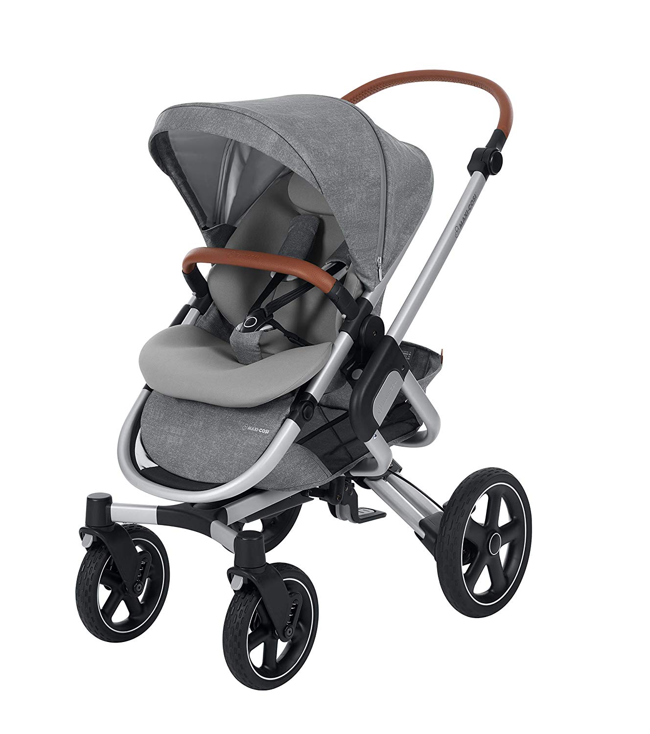 Maxi-Cosi Nova Combi-Pushchair Can Be Used From Birth to Approx. 3.5 Years, Comfortable Outdoor/Off-Road Pushchair 4 Wheels