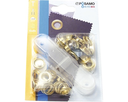 Pösamo Eyelets and washers 11 mm, 18 pieces