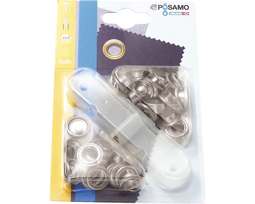 Pösamo Eyelets and washers 8 mm, 30 pcs.