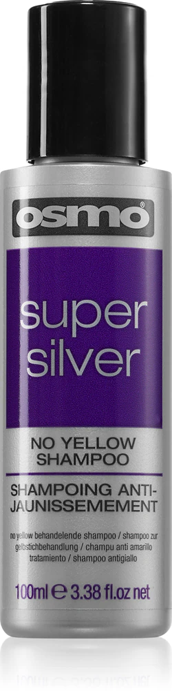 Osmo Super Silver Silver Shampoo neutralizes yellow discoloration