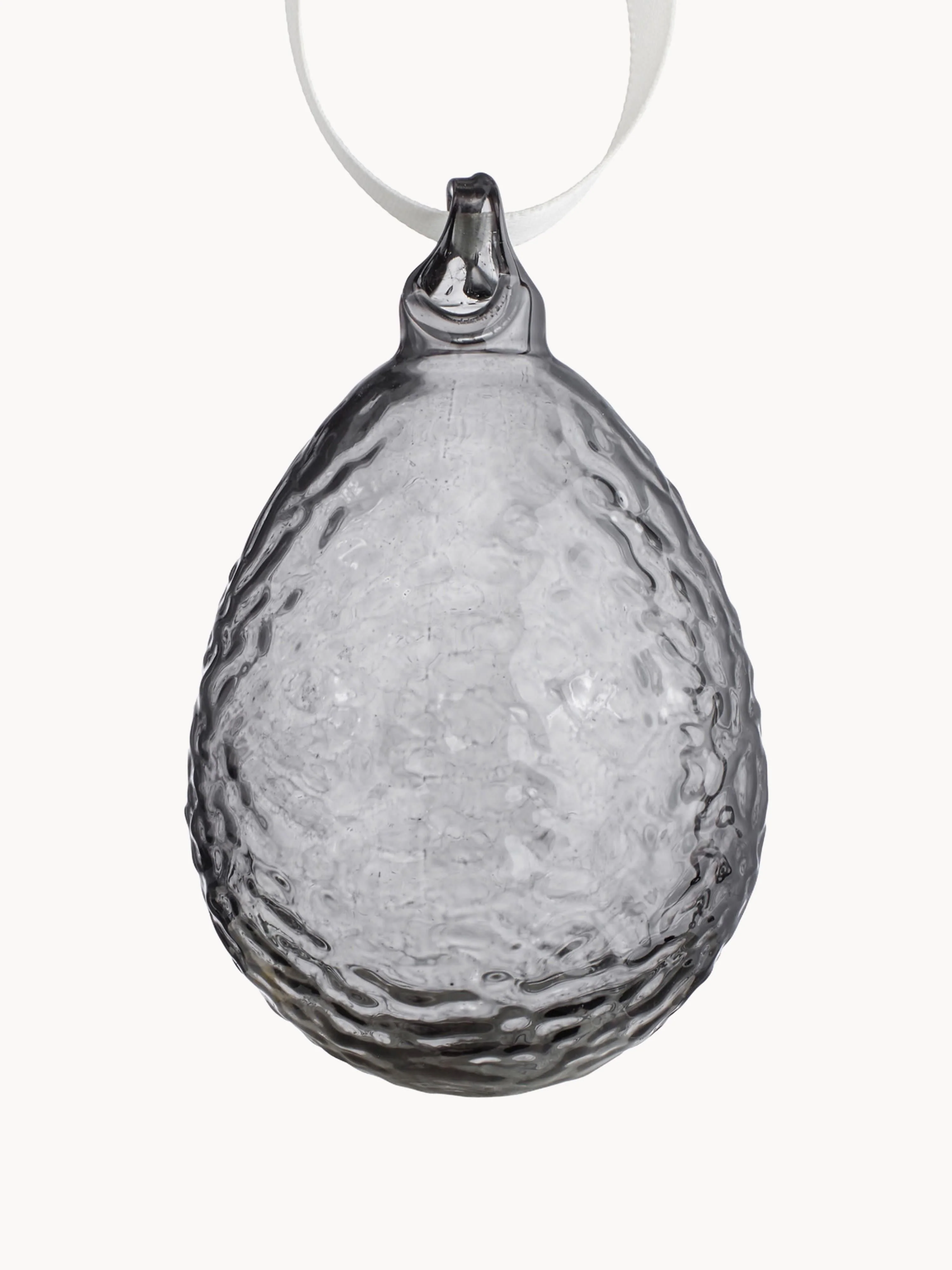 Cooee Design Easter decoration pendants, grey, set of 2, Transparent grey, off-white